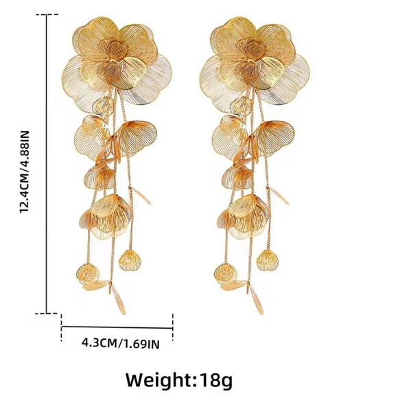 Middleton Silver Floral Earrings - Picture 10 of 11